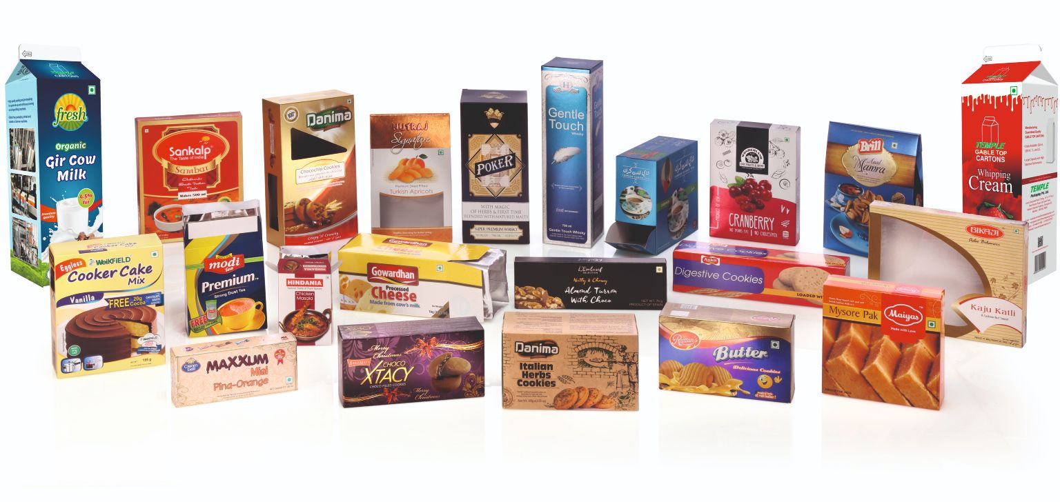 Manufacturers of Printed Folding Cartons for Food & Beverages Temple